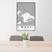 24x36 Maui Hawaii Map Print Portrait Orientation in Classic Style Behind 2 Chairs Table and Potted Plant