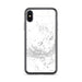 Custom Mauna Kea Hawaii Map Phone Case in Classic