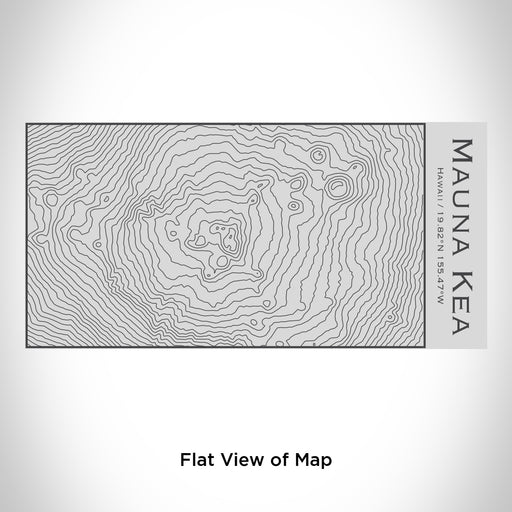 Rendered View of Mauna Kea Hawaii Map Engraving on 17oz Stainless Steel Insulated Cola Bottle