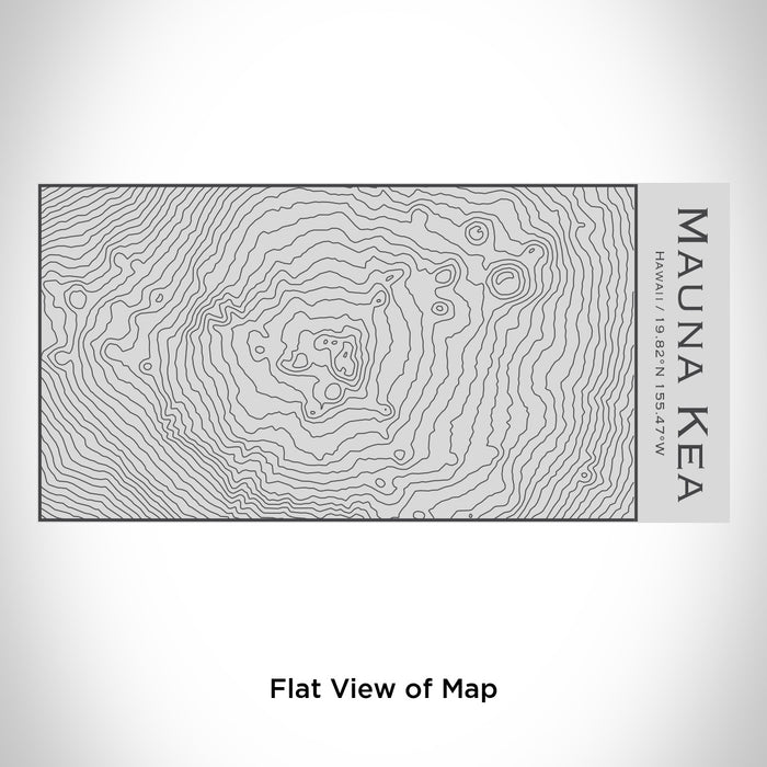 Rendered View of Mauna Kea Hawaii Map Engraving on 17oz Stainless Steel Insulated Cola Bottle