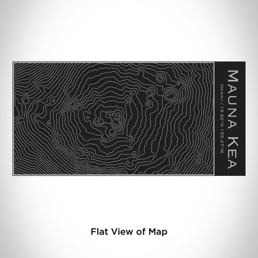Rendered View of Mauna Kea Hawaii Map Engraving on 17oz Stainless Steel Insulated Cola Bottle in Black