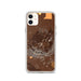 Custom Mauna Kea Hawaii Map Phone Case in Ember
