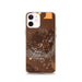 Custom Mauna Kea Hawaii Map iPhone 12 Phone Case in Ember
