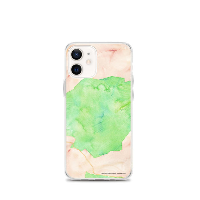 Custom Mauna Kea Hawaii Map iPhone 12 mini Phone Case in Watercolor