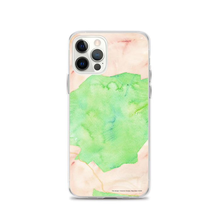 Custom Mauna Kea Hawaii Map iPhone 12 Pro Phone Case in Watercolor