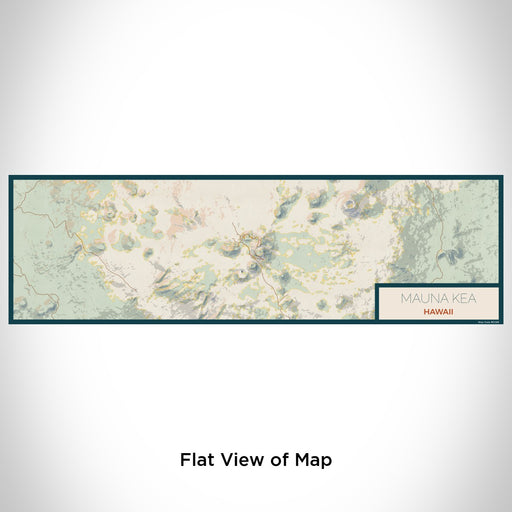 Flat View of Map Custom Mauna Kea Hawaii Map Enamel Mug in Woodblock