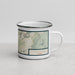 Right View Custom Mauna Kea Hawaii Map Enamel Mug in Woodblock