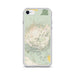 Custom Mauna Kea Hawaii Map iPhone SE Phone Case in Woodblock