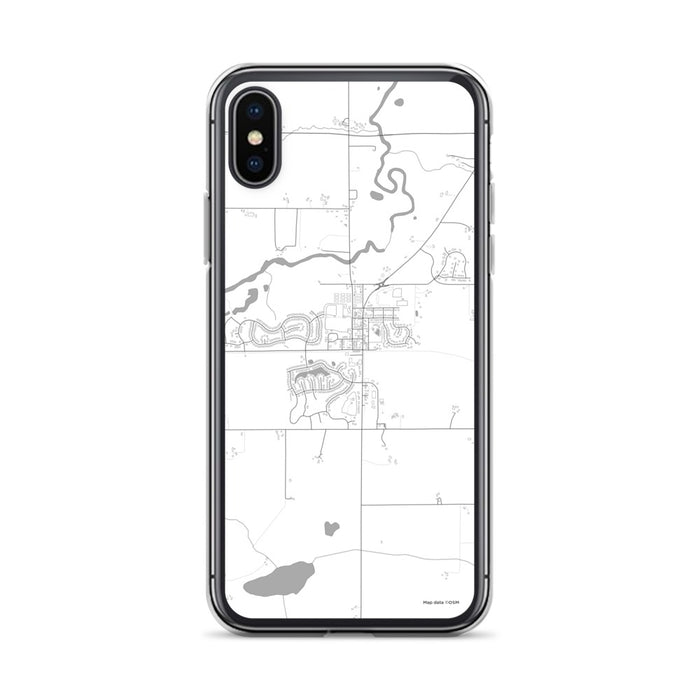Custom iPhone X/XS Mayer Minnesota Map Phone Case in Classic