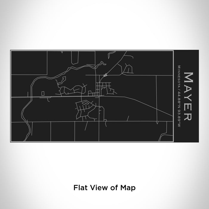 Rendered View of Mayer Minnesota Map Engraving on 17oz Stainless Steel Insulated Cola Bottle in Black