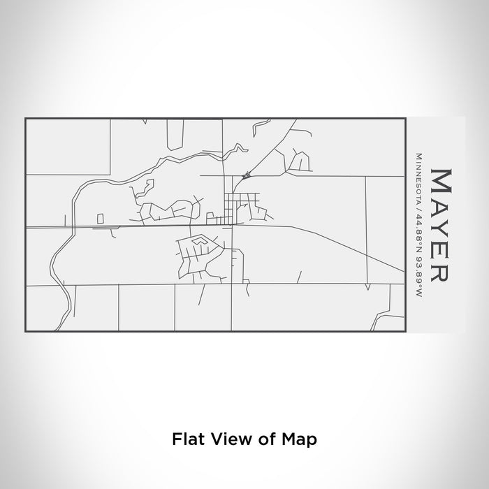 Rendered View of Mayer Minnesota Map Engraving on 17oz Stainless Steel Insulated Cola Bottle in White