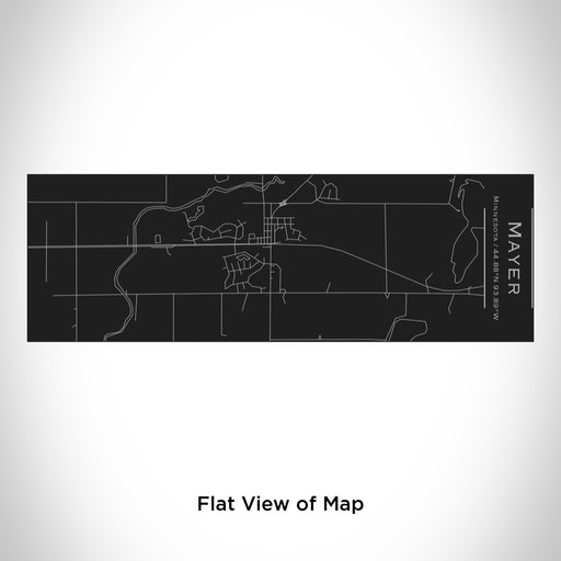 Rendered View of Mayer Minnesota Map Engraving on 10oz Stainless Steel Insulated Cup with Sliding Lid in Black