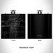 Rendered View of Mayer Minnesota Map Engraving on 6oz Stainless Steel Flask in Black