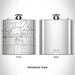 Rendered View of Mayer Minnesota Map Engraving on 6oz Stainless Steel Flask