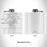 Rendered View of Mayer Minnesota Map Engraving on 6oz Stainless Steel Flask in White
