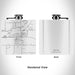 Rendered View of Mayer Minnesota Map Engraving on 6oz Stainless Steel Flask in White