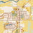Mayer Minnesota Map Print in Woodblock Style Zoomed In Close Up Showing Details