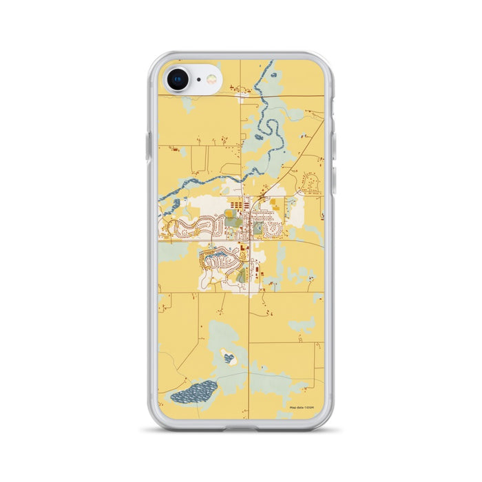 Custom iPhone SE Mayer Minnesota Map Phone Case in Woodblock