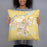 Person holding 18x18 Custom Mayer Minnesota Map Throw Pillow in Woodblock