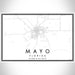 Mayo Florida Map Print Landscape Orientation in Classic Style With Shaded Background