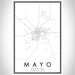 Mayo Florida Map Print Portrait Orientation in Classic Style With Shaded Background