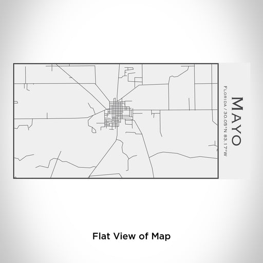 Rendered View of Mayo Florida Map Engraving on 17oz Stainless Steel Insulated Cola Bottle in White