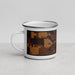 Left View Custom Mayo Florida Map Enamel Mug in Ember