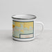 Right View Custom Mayo Florida Map Enamel Mug in Woodblock