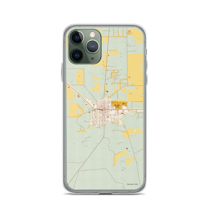 Custom iPhone 11 Pro Mayo Florida Map Phone Case in Woodblock