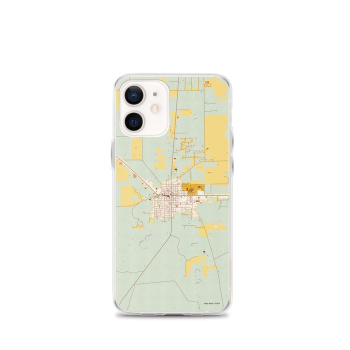 Custom iPhone 12 mini Mayo Florida Map Phone Case in Woodblock