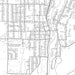 Mayville Wisconsin Map Print in Classic Style Zoomed In Close Up Showing Details