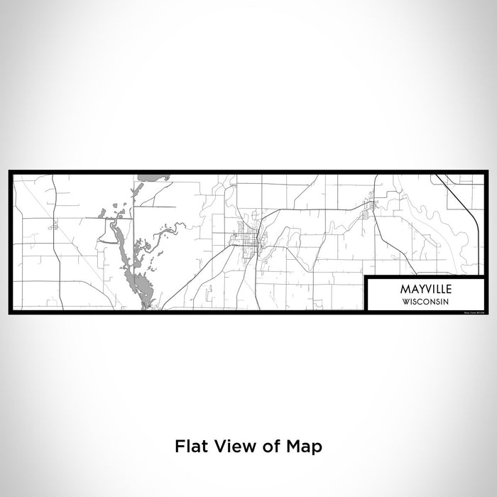 Flat View of Map Custom Mayville Wisconsin Map Enamel Mug in Classic