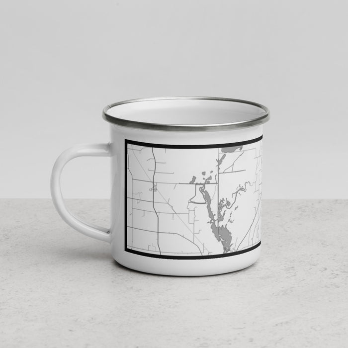 Left View Custom Mayville Wisconsin Map Enamel Mug in Classic