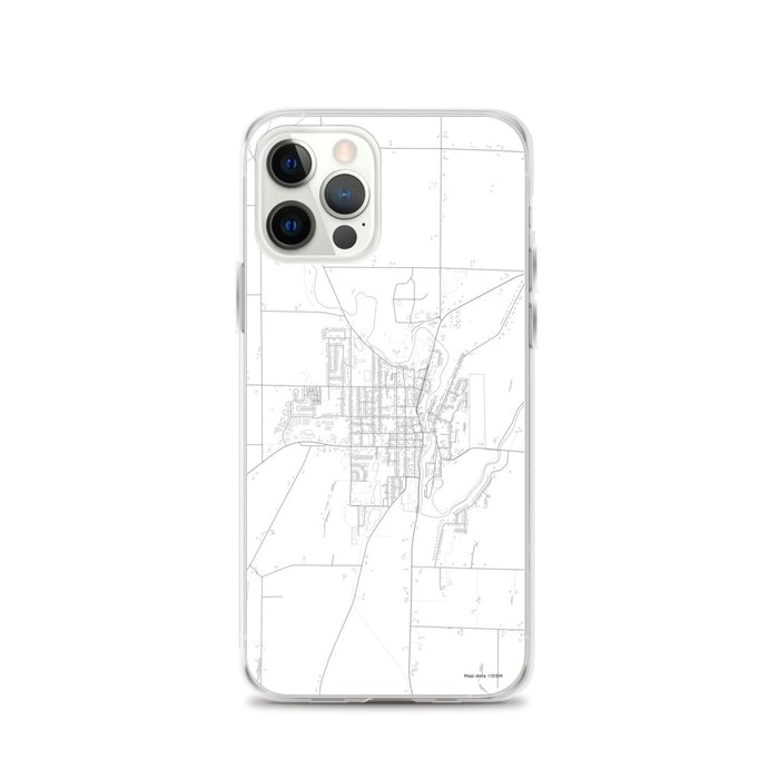 Custom iPhone 12 Pro Mayville Wisconsin Map Phone Case in Classic