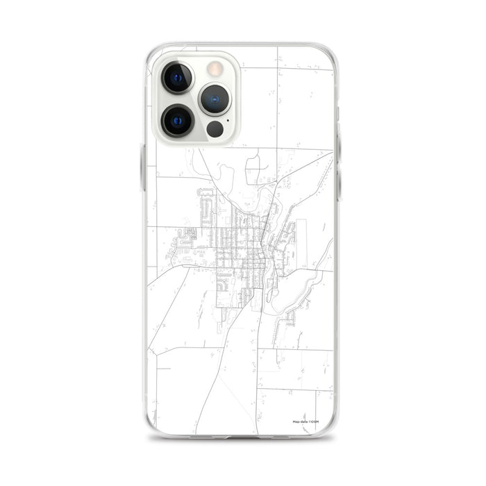 Custom iPhone 12 Pro Max Mayville Wisconsin Map Phone Case in Classic