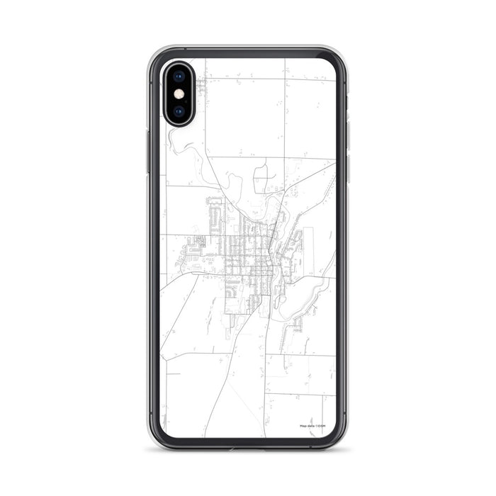 Custom iPhone XS Max Mayville Wisconsin Map Phone Case in Classic