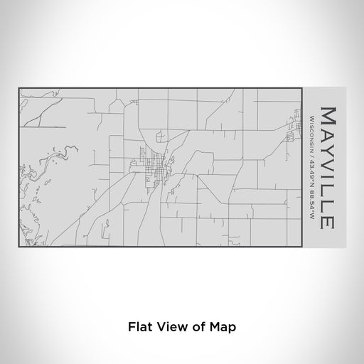 Rendered View of Mayville Wisconsin Map Engraving on 17oz Stainless Steel Insulated Cola Bottle