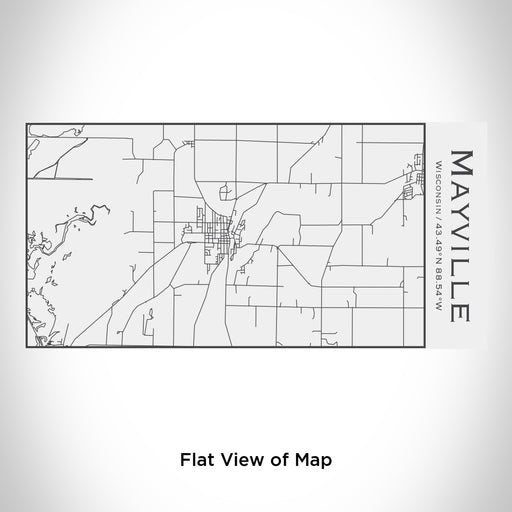 Rendered View of Mayville Wisconsin Map Engraving on 17oz Stainless Steel Insulated Cola Bottle in White