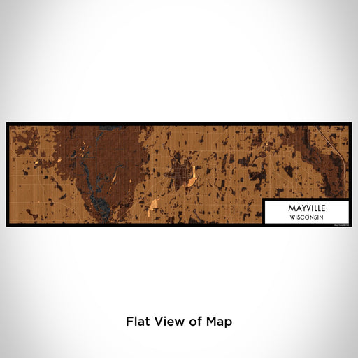 Flat View of Map Custom Mayville Wisconsin Map Enamel Mug in Ember