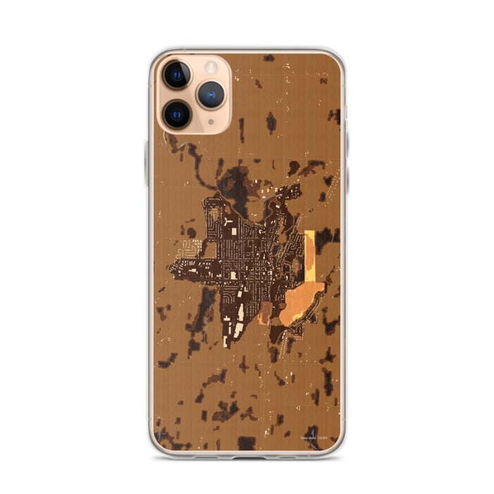 Custom iPhone 11 Pro Max Mayville Wisconsin Map Phone Case in Ember