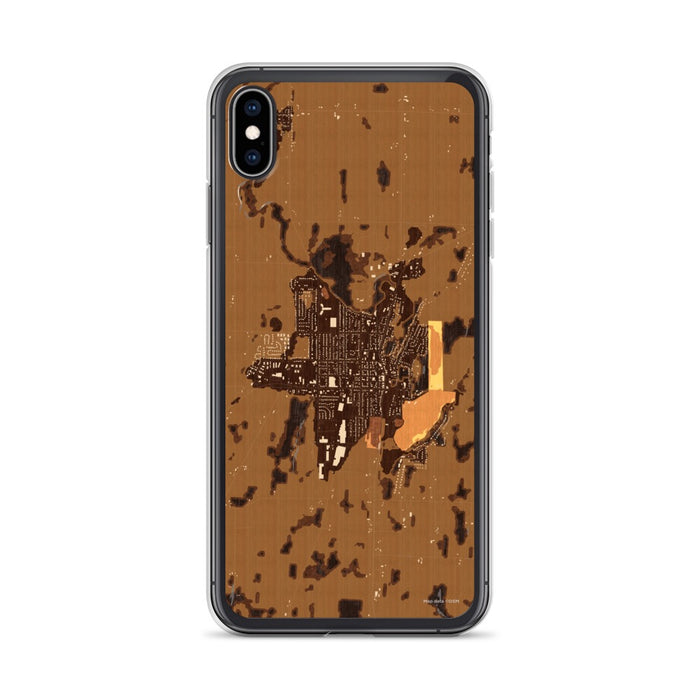 Custom iPhone XS Max Mayville Wisconsin Map Phone Case in Ember