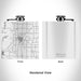 Rendered View of Mayville Wisconsin Map Engraving on 6oz Stainless Steel Flask in White