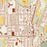 Mayville Wisconsin Map Print in Woodblock Style Zoomed In Close Up Showing Details