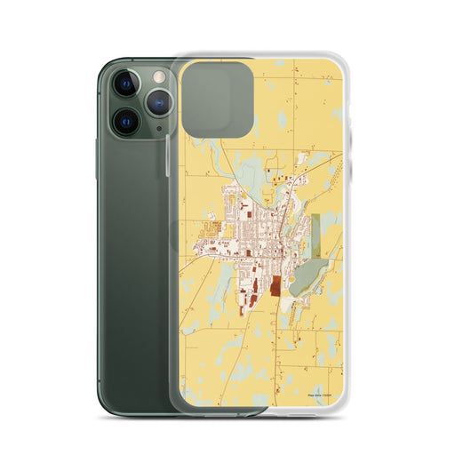Custom Mayville Wisconsin Map Phone Case in Woodblock