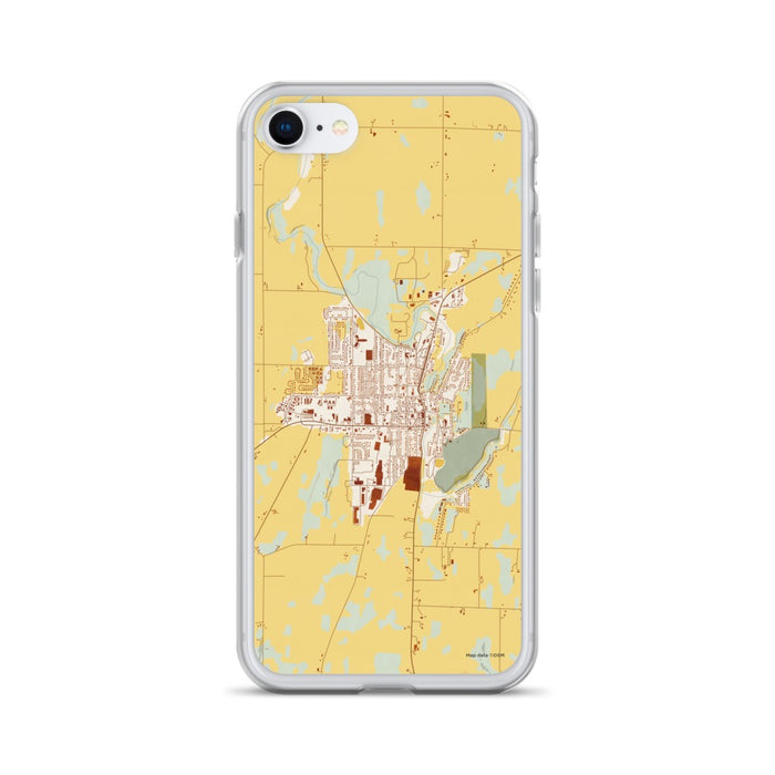 Custom iPhone SE Mayville Wisconsin Map Phone Case in Woodblock
