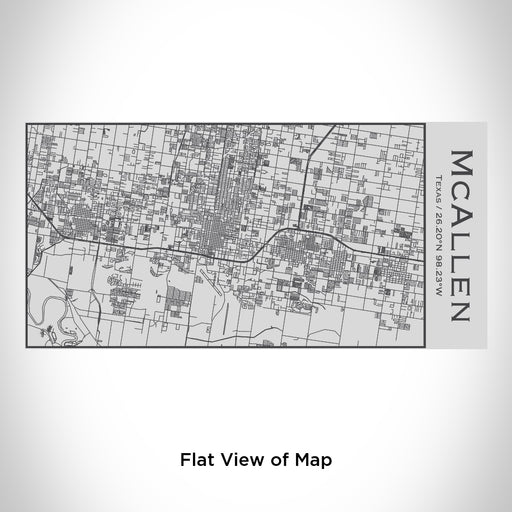 Rendered View of McAllen Texas Map Engraving on 17oz Stainless Steel Insulated Cola Bottle