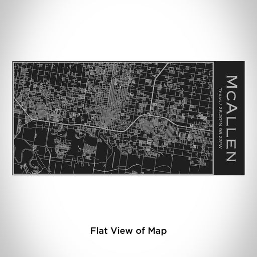 Rendered View of McAllen Texas Map Engraving on 17oz Stainless Steel Insulated Cola Bottle in Black