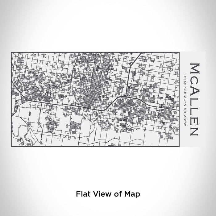Rendered View of McAllen Texas Map Engraving on 17oz Stainless Steel Insulated Cola Bottle in White