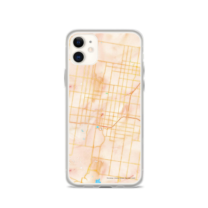 Custom McAllen Texas Map Phone Case in Watercolor