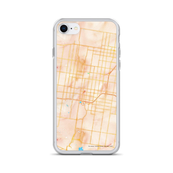 Custom McAllen Texas Map iPhone SE Phone Case in Watercolor